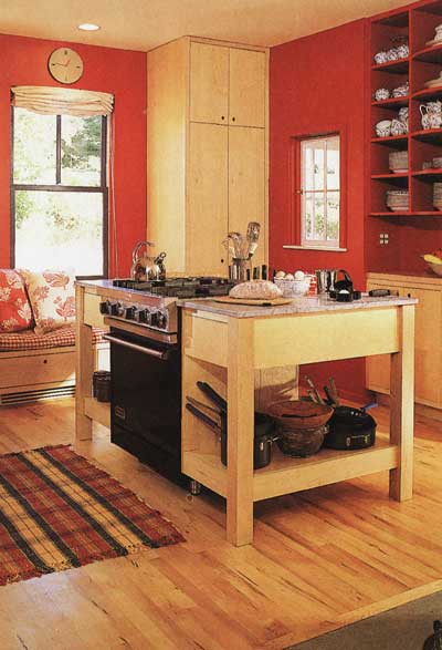 Small Red Kitchens